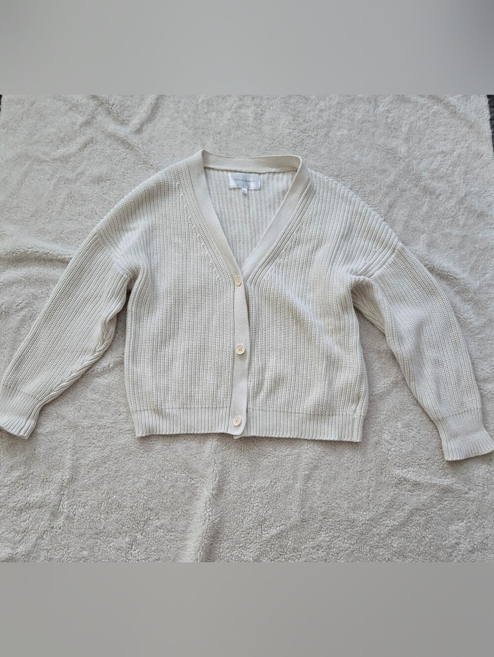 Tradlands Shelter Cotton Cardigan Cream/Birch XL